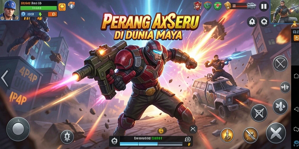 Screenshot menampilkan aksi seru dalam game 4P4P.