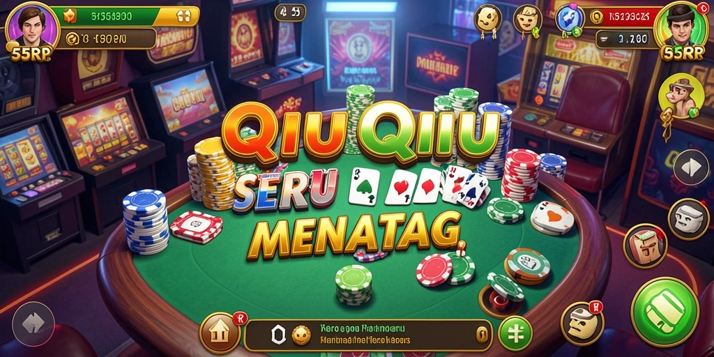 Tampilan gameplay QiuQiu yang seru dan mendebarkan.