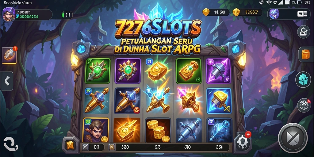 Tampilan seru gameplay 7276SLOTS dengan pertarungan ARPG yang intens.