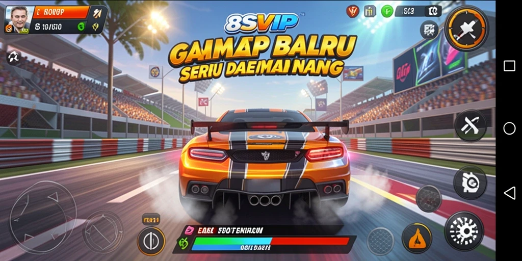 Tampilan gameplay balap yang seru di 8SVIP.