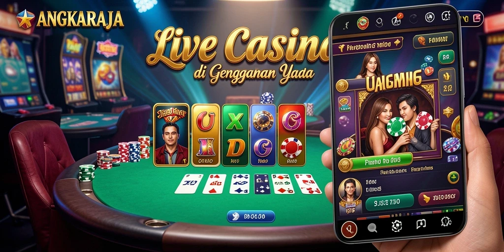 Tampilan gameplay ANGKARAJA yang mendebarkan di Live Casino.