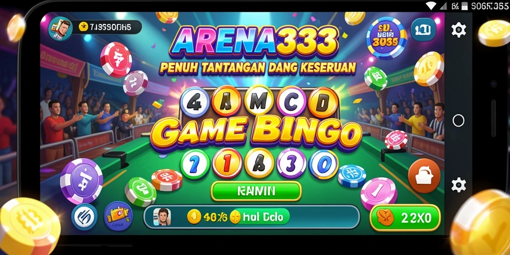Tampilan gameplay seru dari ARENA333 dengan suasana Bingo yang menyenangkan.
