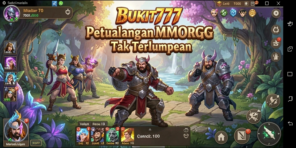 Gameplay BUKIT777 yang menampilkan pertarungan epik di dunia MMORPG.