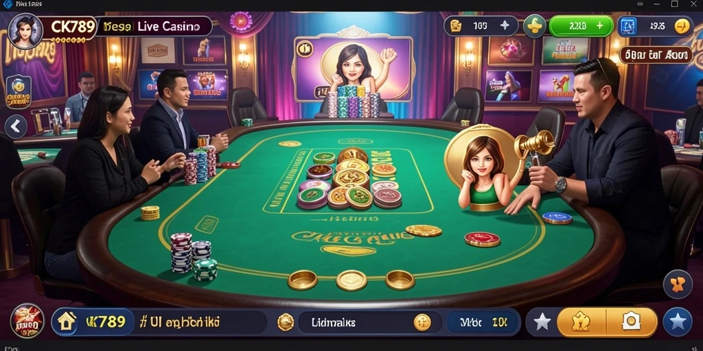 Gameplay Live Casino CK789 yang seru dan interaktif.
