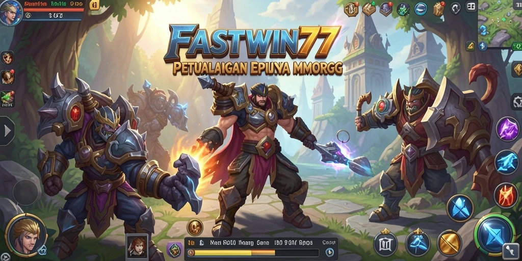 Screenshot utama FASTWIN77 menampilkan aksi petualangan yang mendebarkan dalam MMORPG.