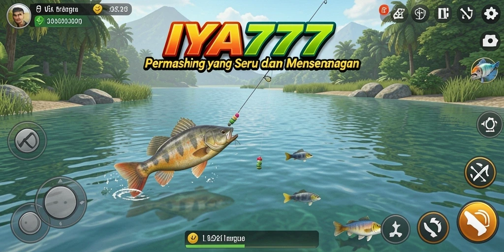 Gambaran gameplay yang menarik dengan berbagai lokasi memancing.