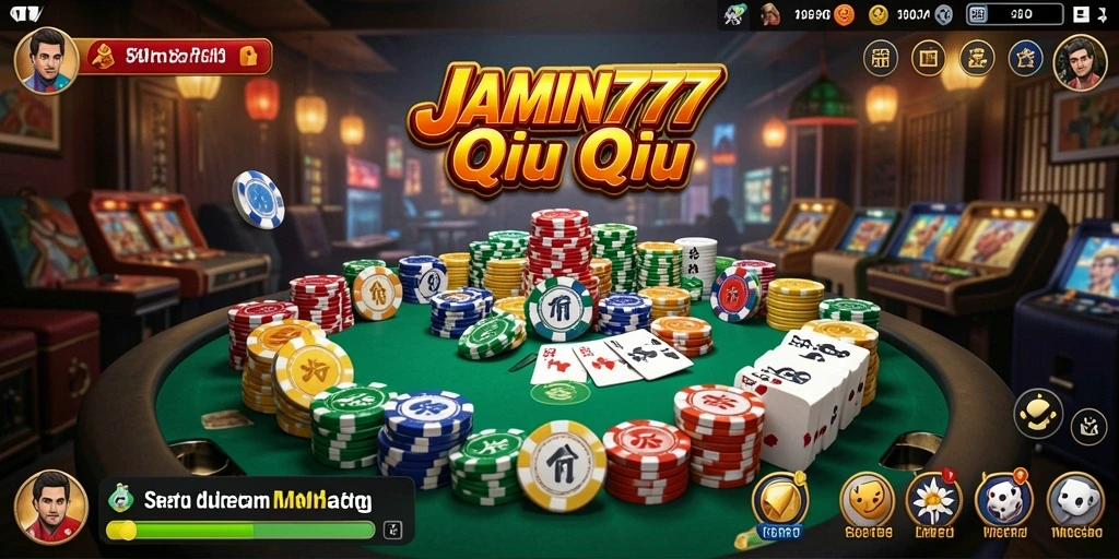 Tangkapan layar menunjukkan gameplay seru dalam JAMIN777 QiuQiu.