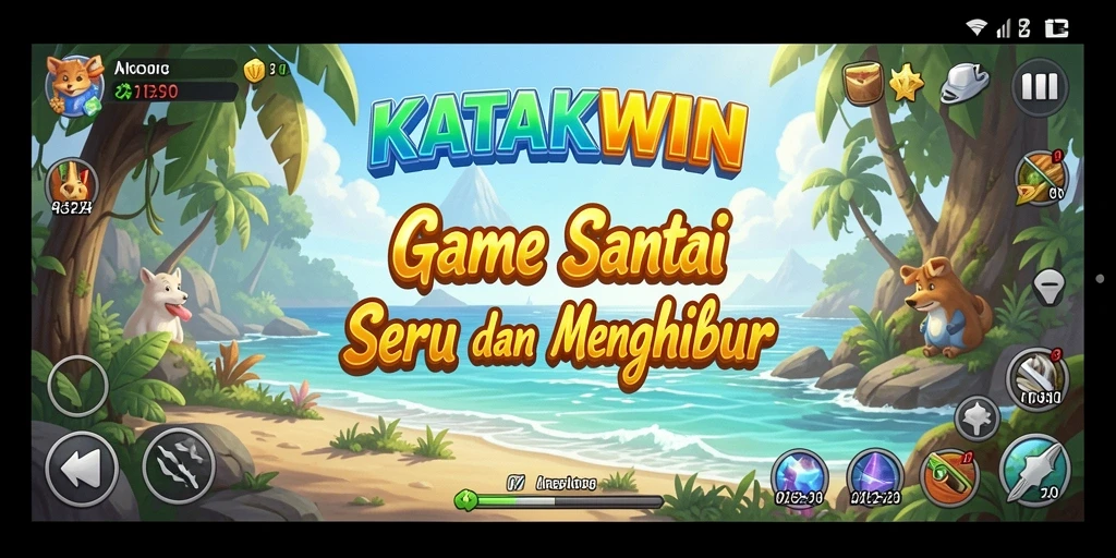 Screenshot KATAKWIN menampilkan gameplay yang mengasyikkan dan penuh warna.