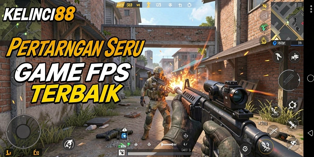 Screenshot menampilkan aksi intens dalam KELINCI88 dengan gameplay FPS.