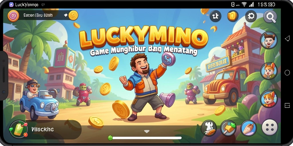 Screenshot LUCKYMINO menampilkan aksi gameplay Arcade yang dinamis.