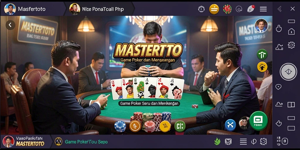 Tampilan gameplay poker yang menarik di MASTERTOTO.