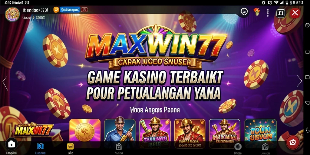 Tangkapan layar gameplay <strong>MAXWIN77</strong> menunjukkan suasana kasino yang realistis dan menyenangkan.