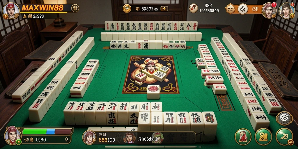 Screenshot gameplay <strong>MAXWIN88</strong> menunjukkan momen seru bermain Mahjong.