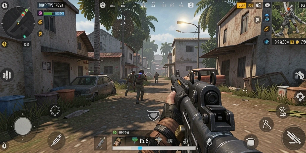 Tampilan utama gameplay TPS MVP789 yang mendebarkan dan imersif.