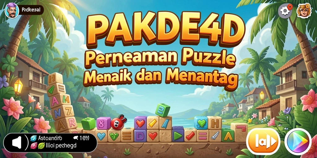 Screenshot PAKDE4D menunjukkan gameplay puzzle yang mendebarkan dan interaktif.