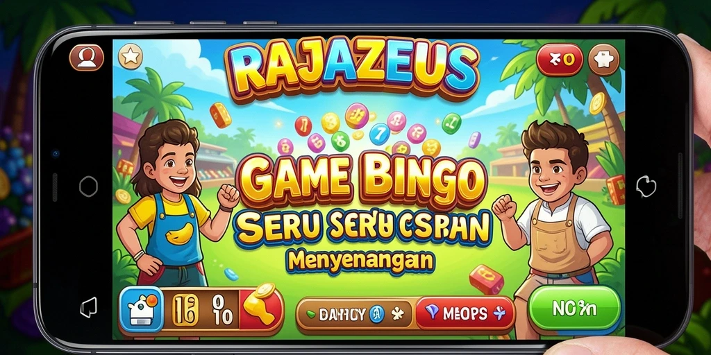 Tampilan utama gameplay RAJAZEUS dengan keseruan Bingo.