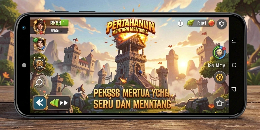 Gambaran gameplay seru dari RK88 yang menampilkan pertahanan menara yang strategis.