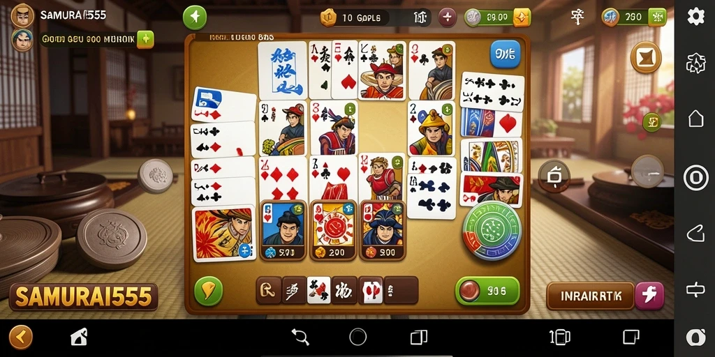 Tampilan menarik dalam gameplay Gaple SAMURAI555.