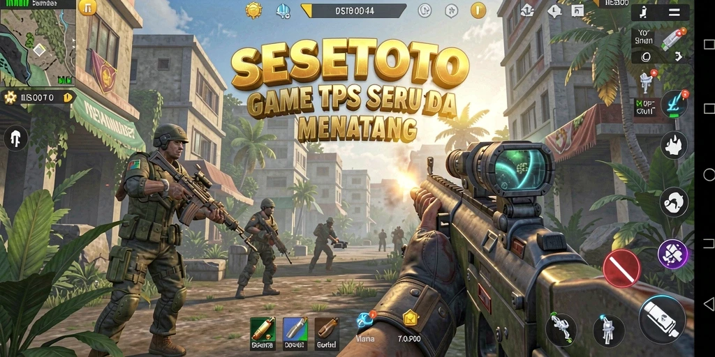 Screenshot SESETOTO menampilkan aksi seru dalam gameplay TPS.