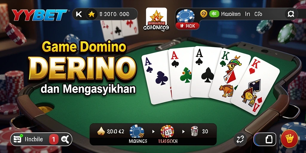 Tampilan gameplay Domino yang seru dan interaktif.