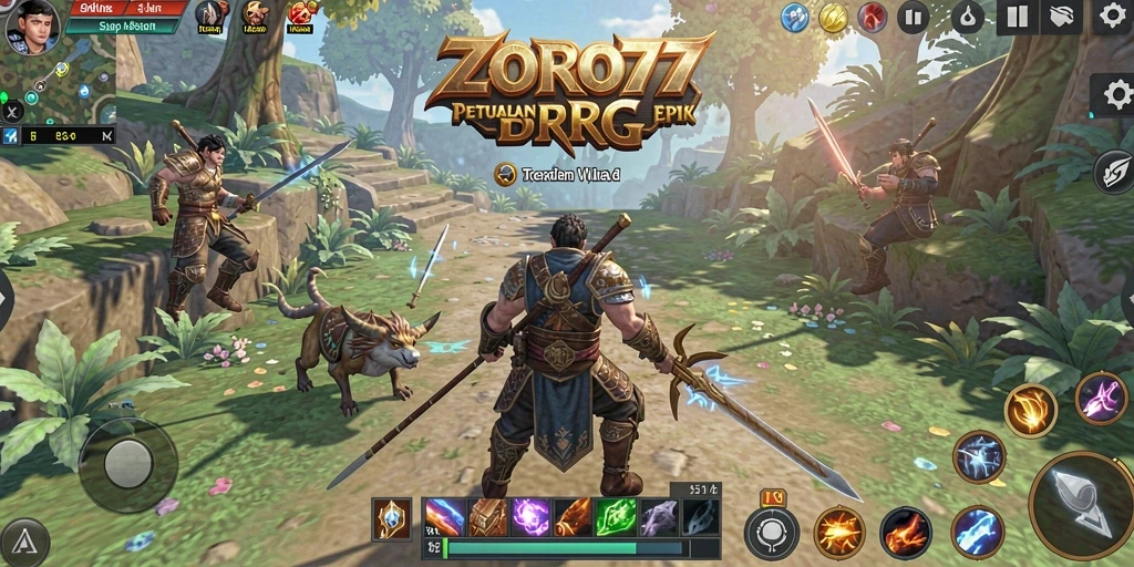 Gameplay RPG ZORO77 yang mendebarkan dan penuh aksi.